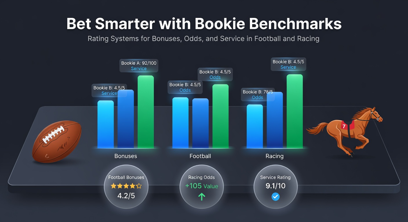 Close-up of a smartphone screen showing side-by-side bookmaker comparisons for Premier League odds and Cheltenham Festival bonuses, with star ratings highlighted