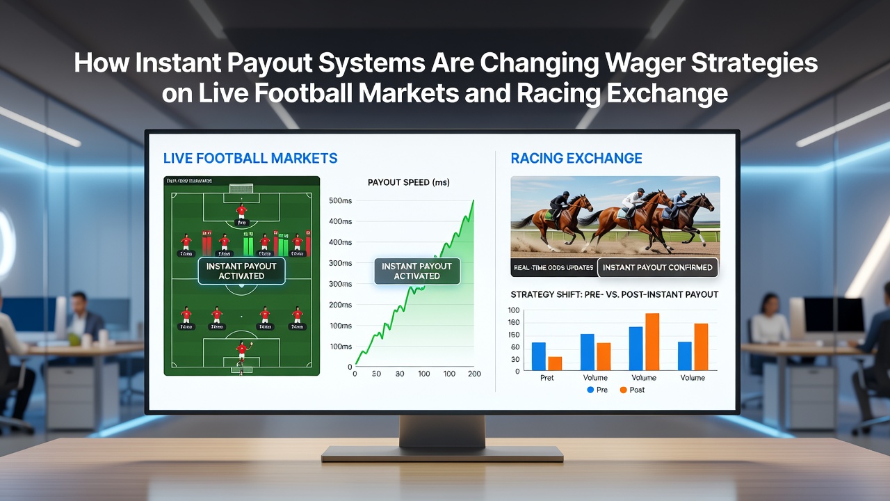 Chart displaying increased wager frequency on racing exchanges following instant payout implementation