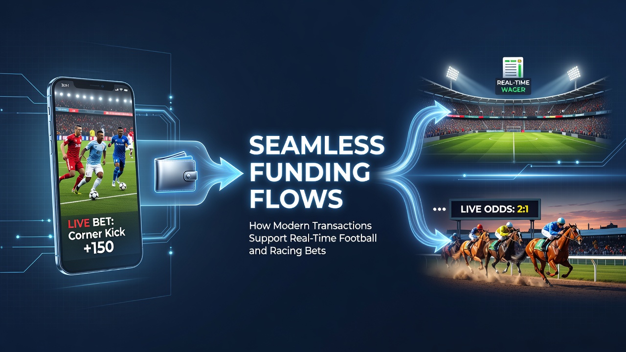 Digital payment interfaces displaying instant deposits for live sports betting platforms