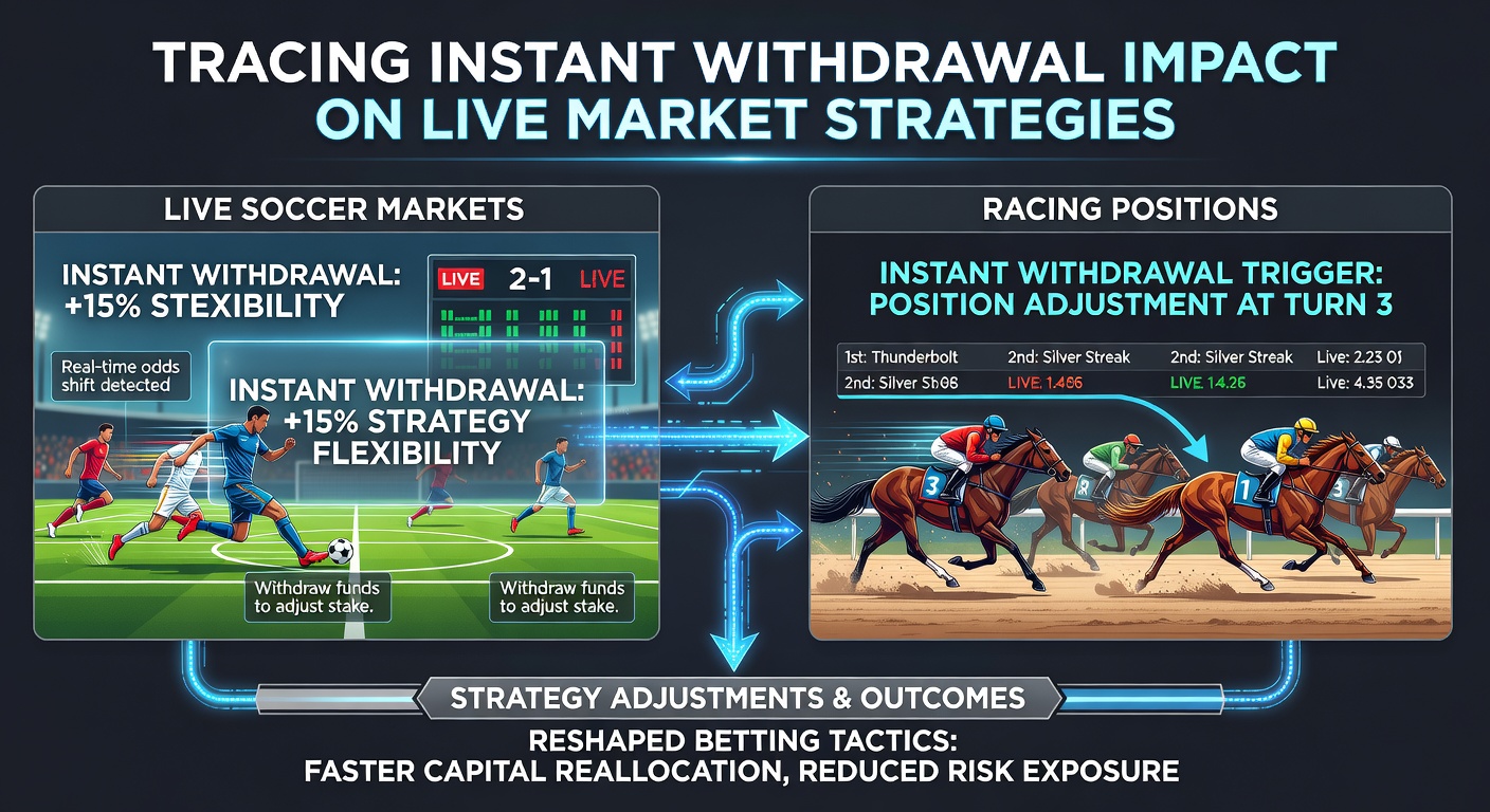 Diagram showing instant withdrawal flows during live soccer and racing betting sessions