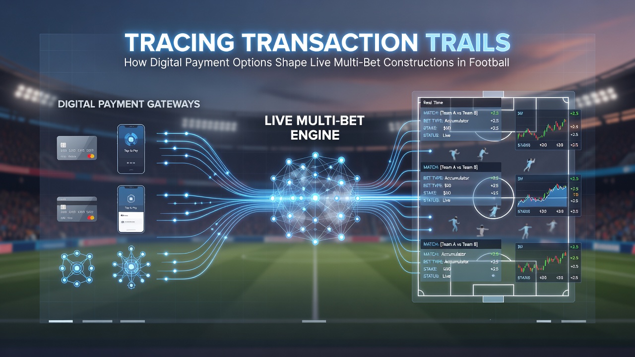 Analytics dashboard tracking digital transactions across football and racing multi-bets